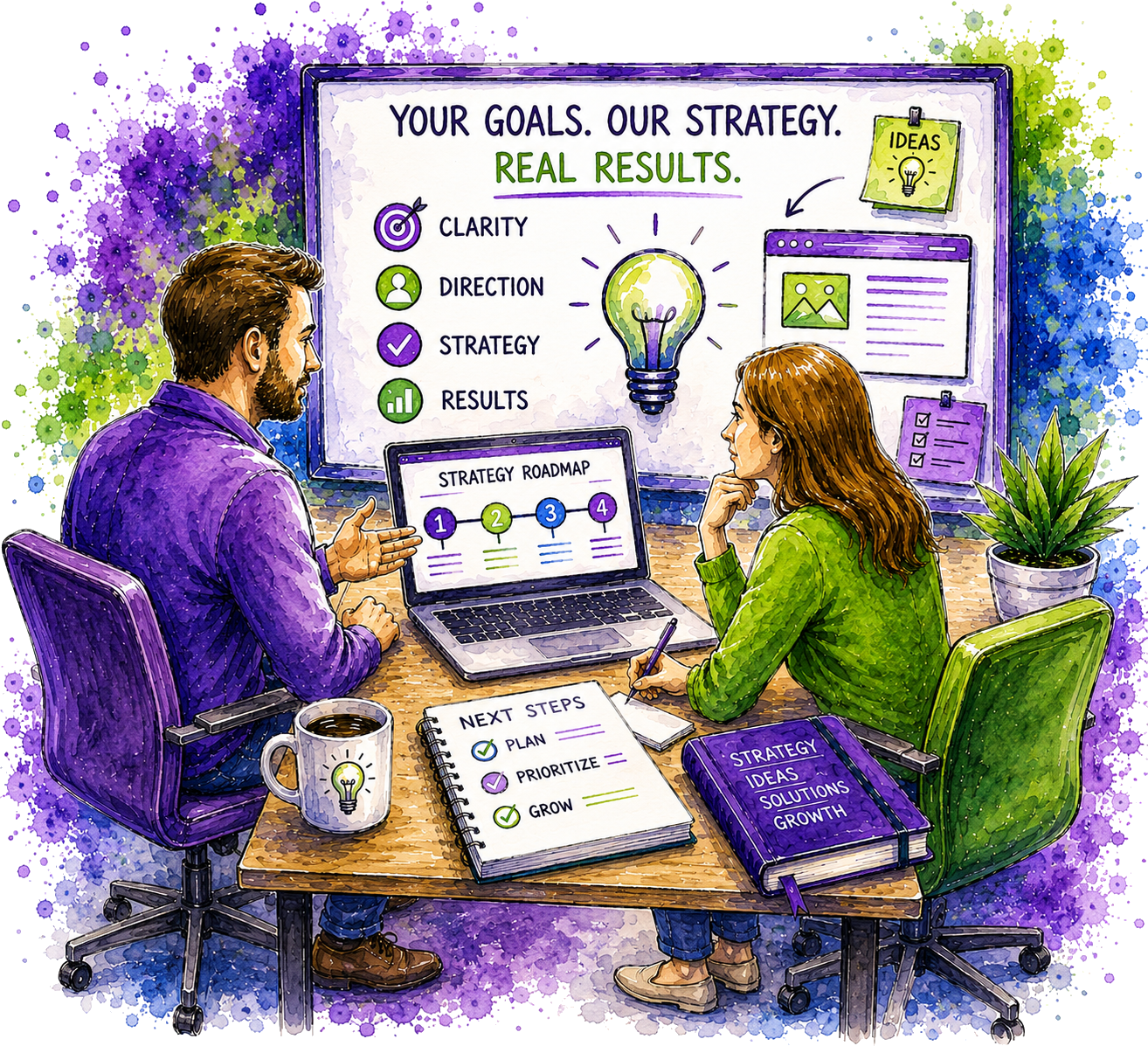 Strategy consultation illustration