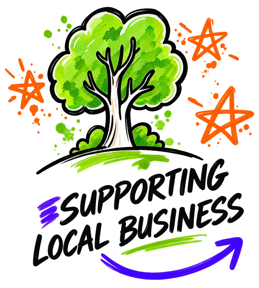 Supporting local businesses illustration